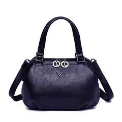 Summer Small Clutch - Luxury Genuine Leather Tote Handbag for Women Blue