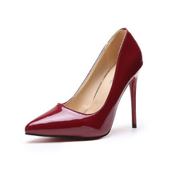 Super high heels and large heels for women Wine Red
