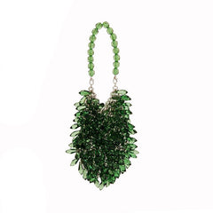 Sweet Fashion Beaded Women's Dinner Clutch Green