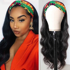 Synthetic Headgear with Long Black Mid - section Big Wave Curly Wig Black