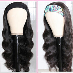 Synthetic Headgear with Long Black Mid - section Big Wave Curly Wig Black