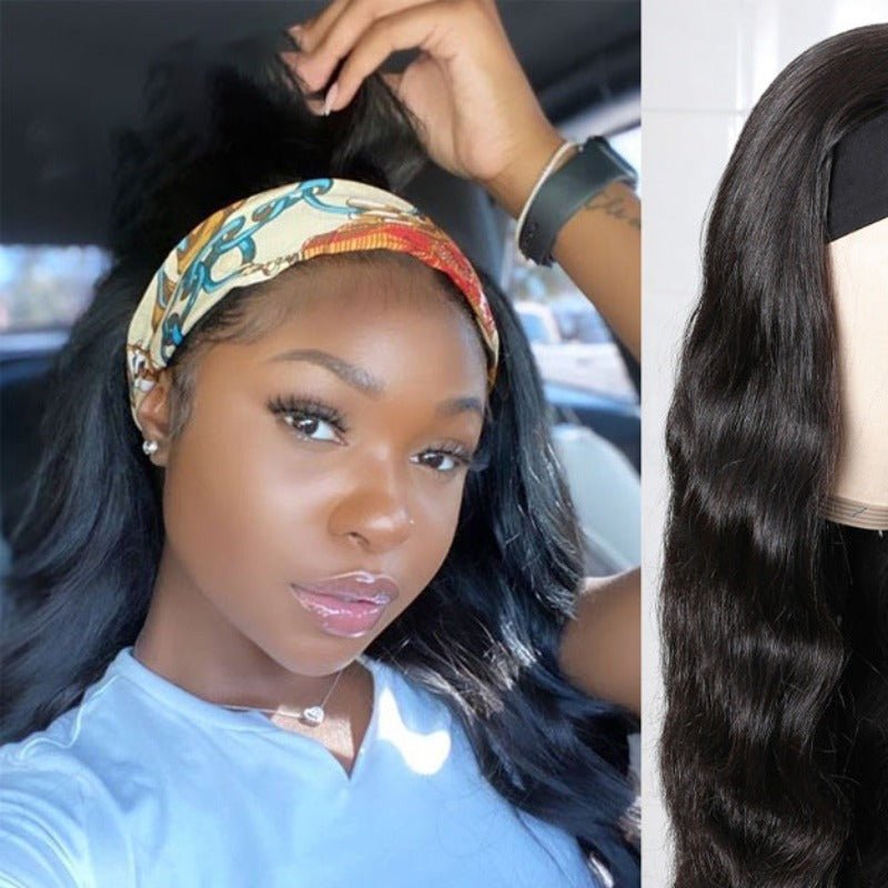 Synthetic Headgear with Long Black Mid - section Big Wave Curly Wig Black