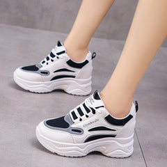 Targets travel appeal and height Casual Sneakers Platform White Shoes Black