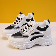 Targets travel appeal and height Casual Sneakers Platform White Shoes Black