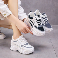 Targets travel appeal and height Casual Sneakers Platform White Shoes Black