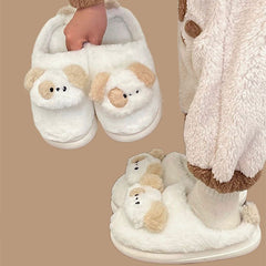 Thermal Removable Waterproof Cotton Slippers for Winter Bliss Khaki