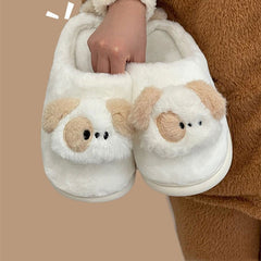 Thermal Removable Waterproof Cotton Slippers for Winter Bliss Khaki