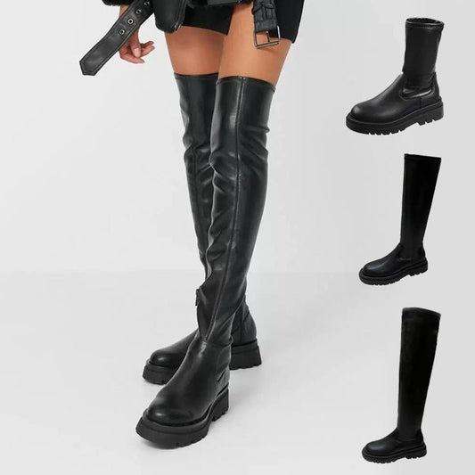 Thick Sole Knee High Boots For Women Long Boots