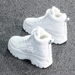 Thickened Sneakers – Stylish Comfort with Extra Cushioning White