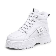 Thickened Sneakers – Stylish Comfort with Extra Cushioning White