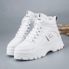 Thickened Sneakers – Stylish Comfort with Extra Cushioning White