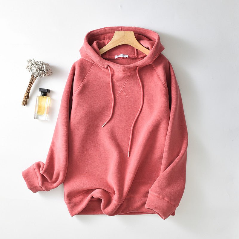 Thickened Warm Double Sided Sweater Grapefruit red