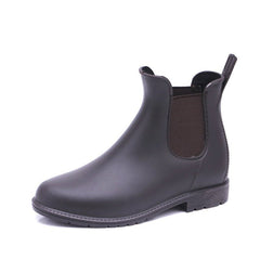 Tight - Fit Martin Style Rain Boots – Waterproof Protection with Bold Style Brown