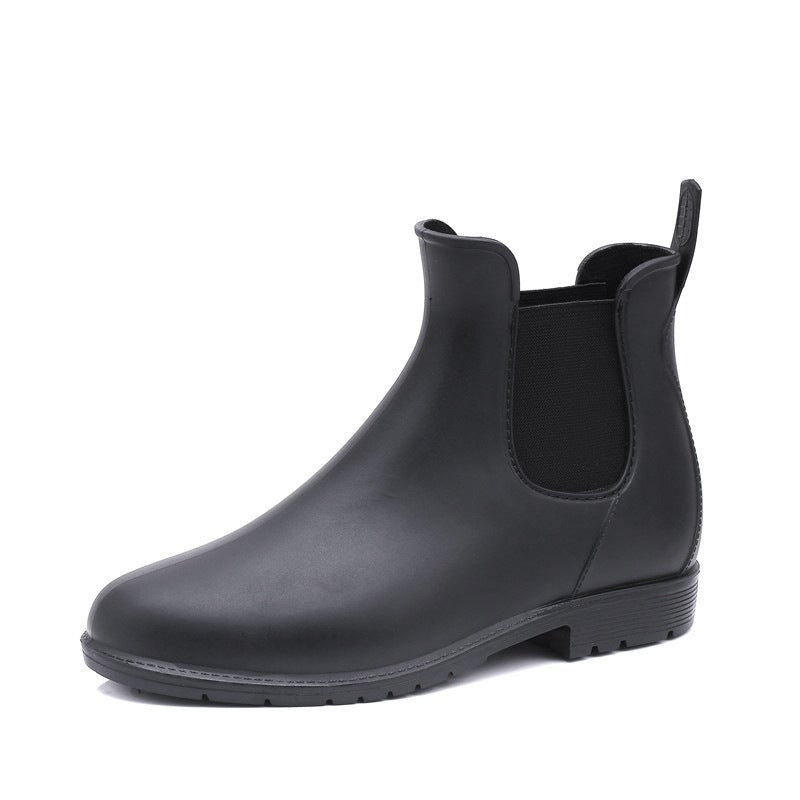 Tight - Fit Martin Style Rain Boots – Waterproof Protection with Bold Style Black