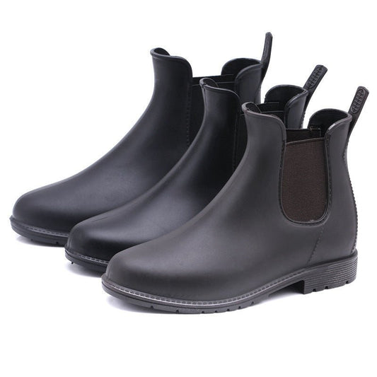 Tight - Fit Martin Style Rain Boots – Waterproof Protection with Bold Style Black