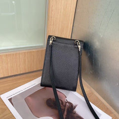 Top Layer Cowhide Small Messenger Shoulder Bag Pink