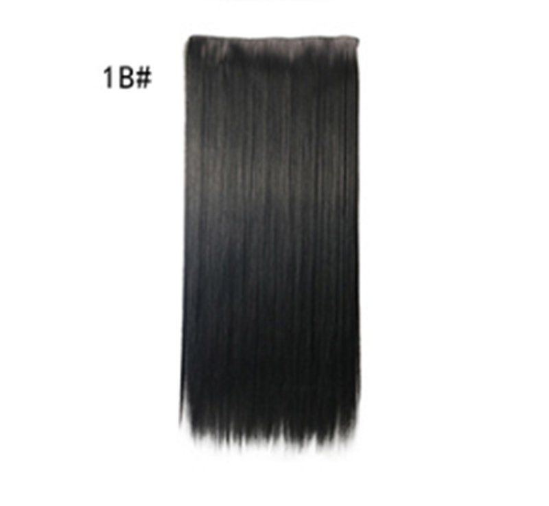 Transformative Halo Hair Extension Wig Hair Straightener1B