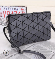 Trending Rhombic Clutch - Shoulder & Diagonal Crossbody Bag Gray