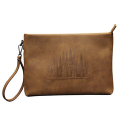 Trendy Fashion Clutch Bag Brown