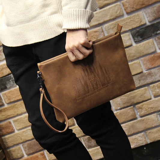 Trendy Fashion Clutch Bag Brown