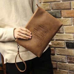 Trendy Fashion Clutch Bag Brown