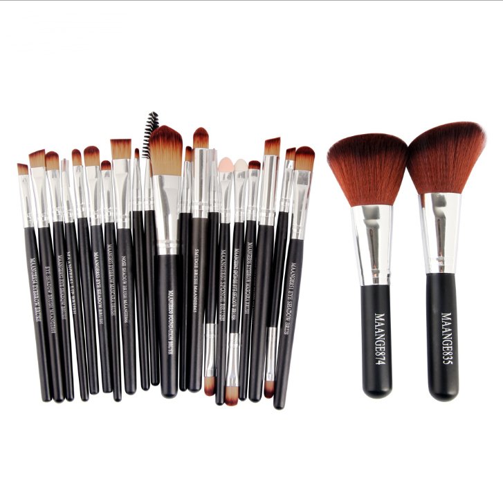 Ultimate 22 - Piece Makeup Brush Set: Complete Cosmetic Collection Red