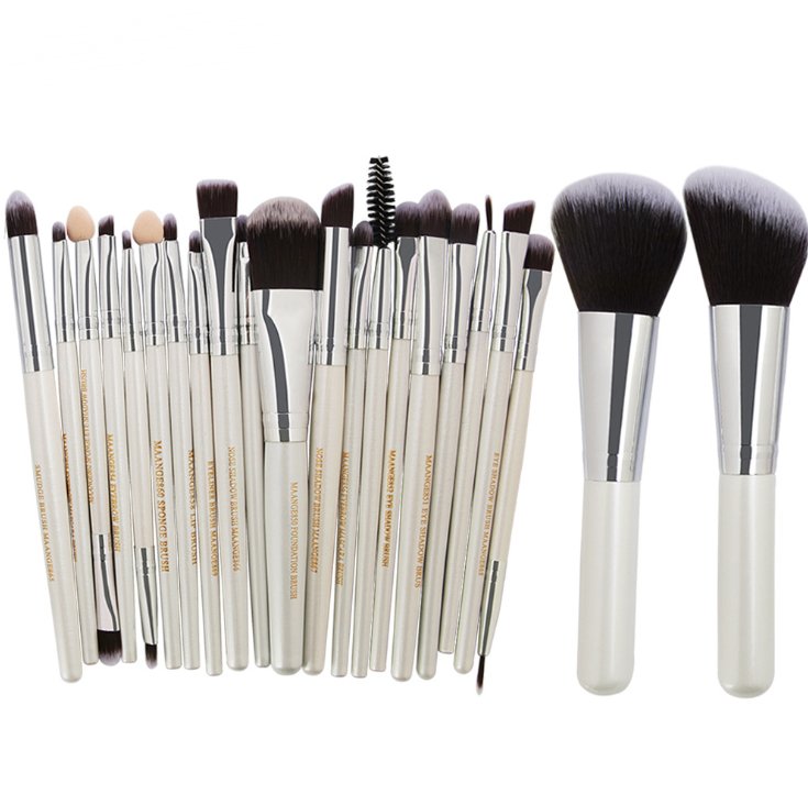 Ultimate 22 - Piece Makeup Brush Set: Complete Cosmetic Collection Red