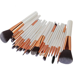 Ultimate 22 - Piece Makeup Brush Set: Complete Cosmetic Collection White gold