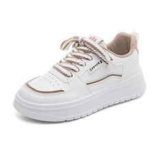 Ultra - Cushioned Platform White Minority All - match Leisure Sneakers Brown Leather