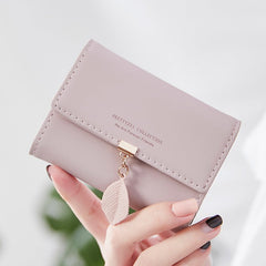 Ultra - Thin Leaf Clutch: Korean Multi - Card Business Holder Pink