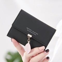 Ultra - Thin Leaf Clutch: Korean Multi - Card Business Holder Grey