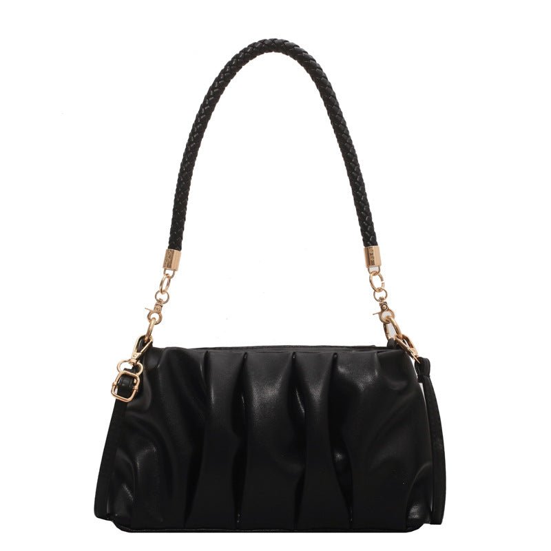 Underarm Handbags in Small Soft PU Leather Black