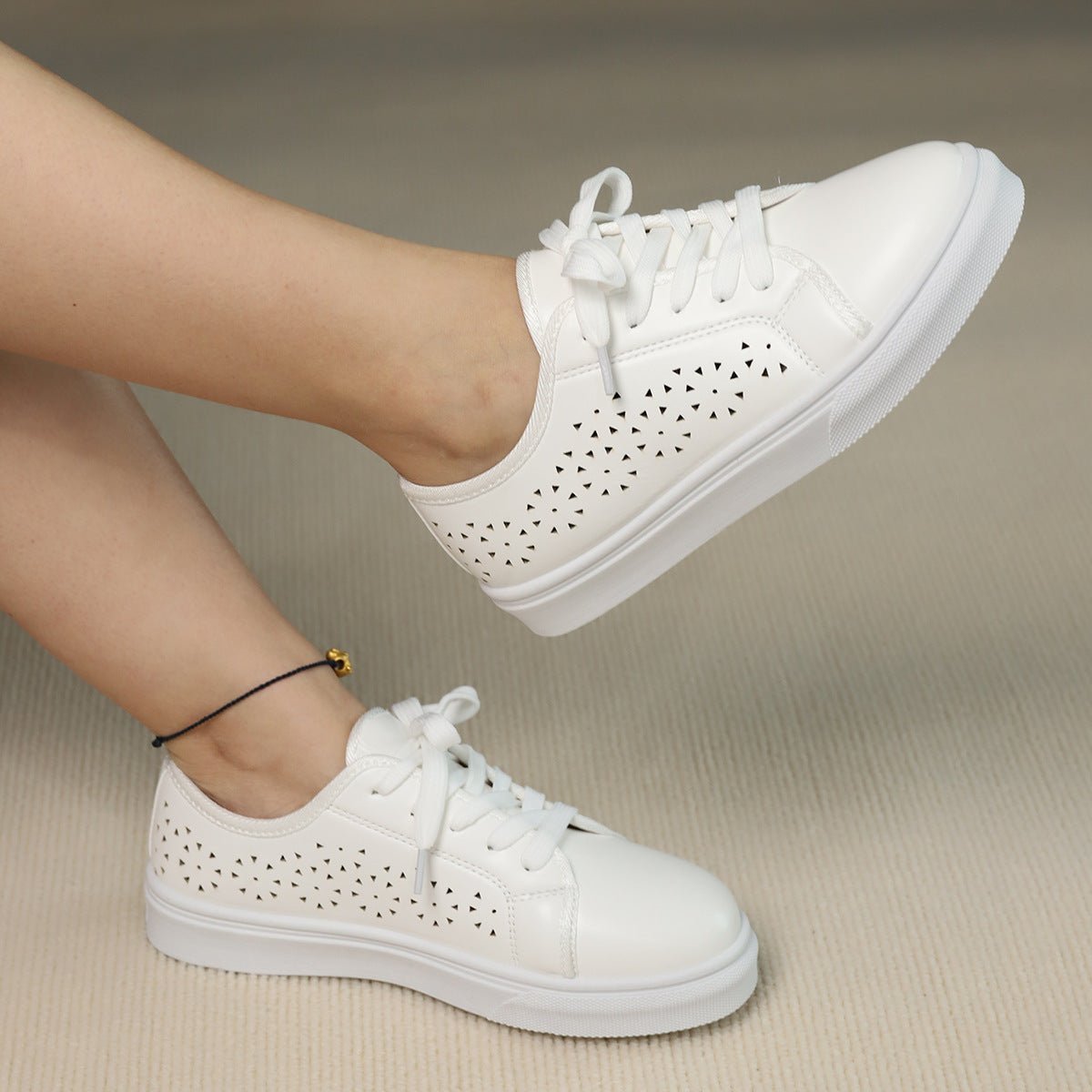 Urban Trend Walkers Versatile Casual European And American Sport Shoes White