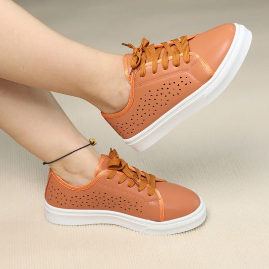 Urban Trend Walkers Versatile Casual European And American Sport Shoes Light Brown