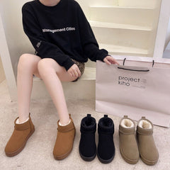 Velvet Thickening Thermal Cotton Shoes Winter's Warm Embrace Boots Black