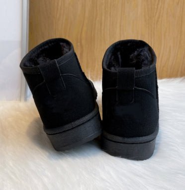 Velvet Thickening Thermal Cotton Shoes Winter's Warm Embrace Boots Black