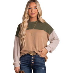 Versatile Color Matching Long - Sleeved Top Black