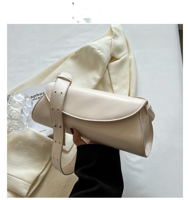 Versatile Cylinder Fashion Bag - Stylish Elegance Offwhite