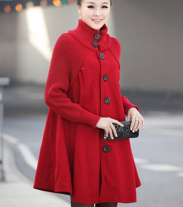 Versatile Fashion Chic Stylish Mid - length Trench Coat For Women Red