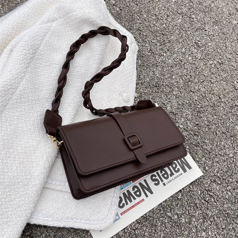 Versatile Messenger Bag - Spring and Summer New High - grade Fashion Black