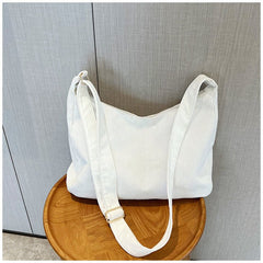 Versatile Trendy Crossbody Large Capacity Student Leisure Dumpling Bag White Upgraded Version