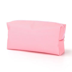 Vibrant Chenille 5 - Letter PU Waterproof Large Makeup Carry Bag Ivory White