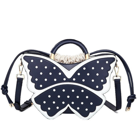 Vintage Bag With Colorful Embossing Dark Blue