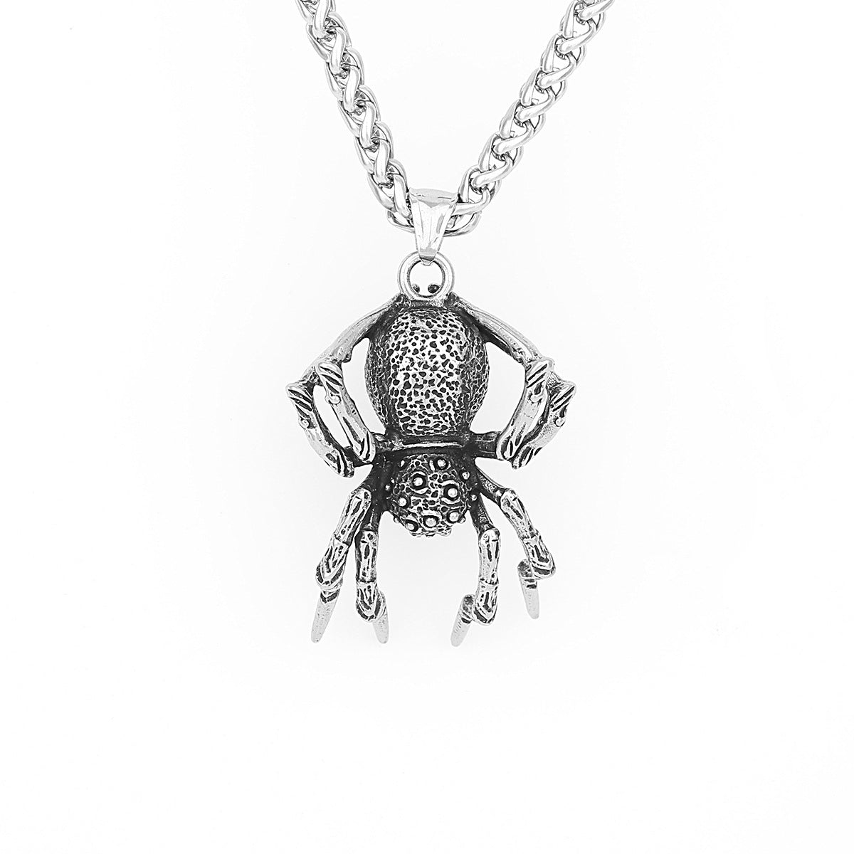 Vintage Spider Titanium Steel Pendant for Unisex Charm With 60cm Keel Chain