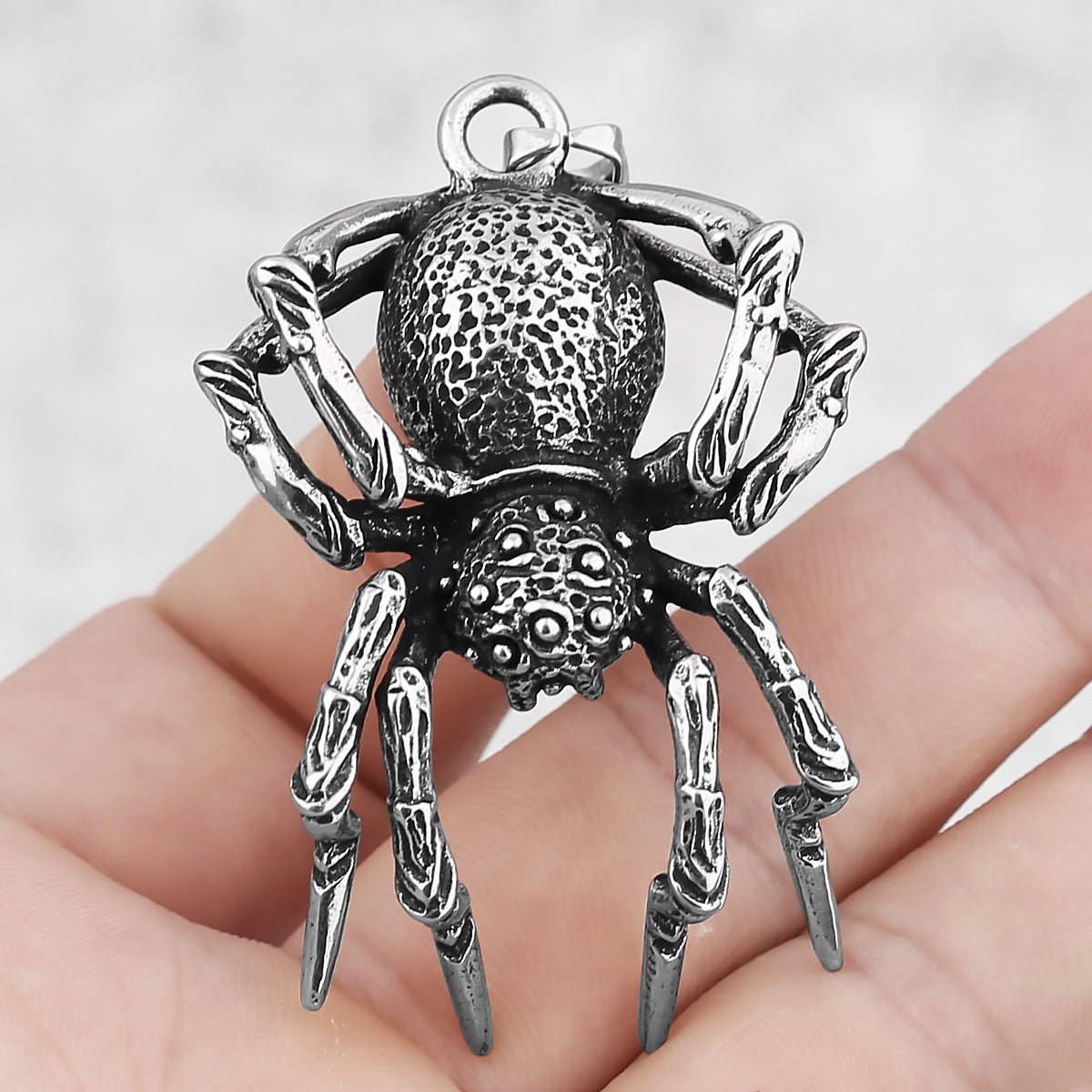 Vintage Spider Titanium Steel Pendant for Unisex Charm Single Pendant