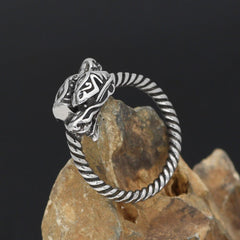 Vintage Viking Poisonous Dragon Titanium Steel Ring for Men Steel