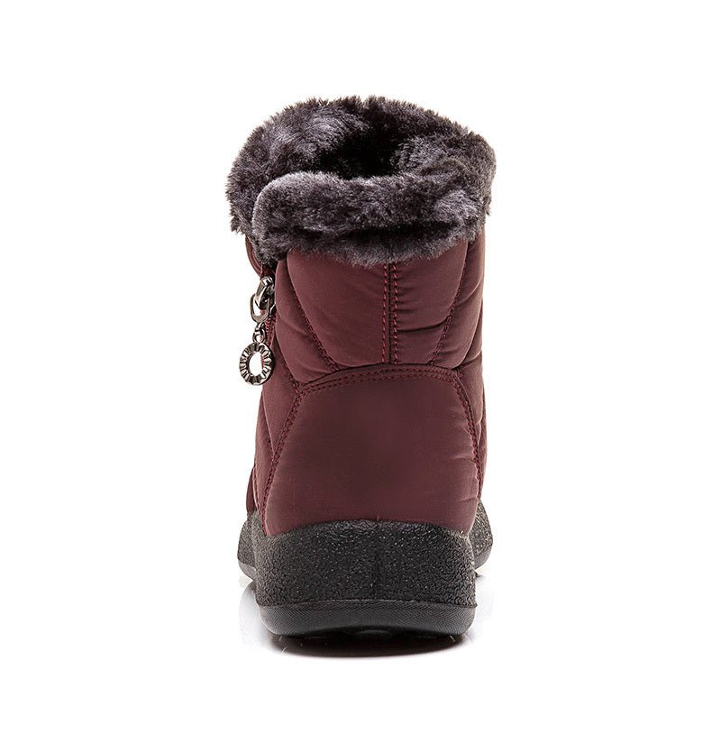 Waterproof Plush Warm Lightweight Ankle Snow Boots for Winter Grey