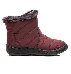 Waterproof Plush Warm Lightweight Ankle Snow Boots for Winter Black
