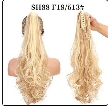 Wholesale Fluffy Natural Lifelike Claw Clip Wig Ponytail 29Style