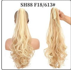 Wholesale Fluffy Natural Lifelike Claw Clip Wig Ponytail 29Style